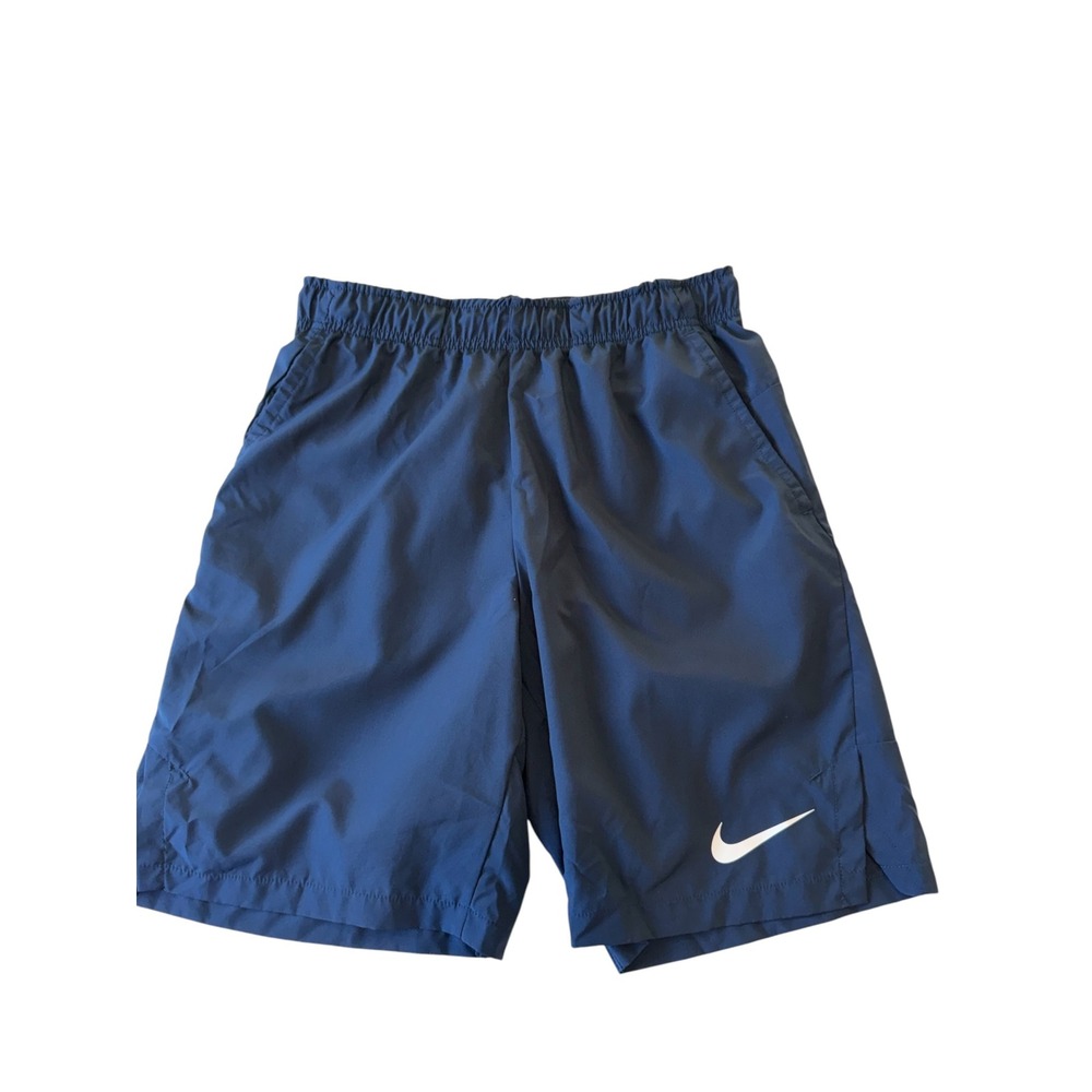Nike Navy Blue Solid Athletic Shorts, S
